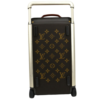 LOUIS VUITTON Horizon Soft 55 Monogram Canvas Rolling Duffle Bag Brown