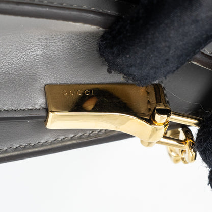 Gucci chain crossbody bag calfskin grey L
