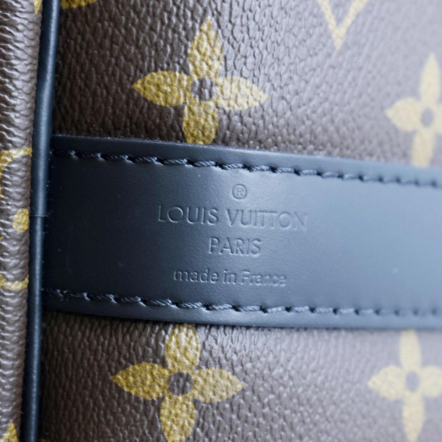 LOUIS VUITTON Keepall 55 Bandouliere Monogram Macassar Travel Bag Brown