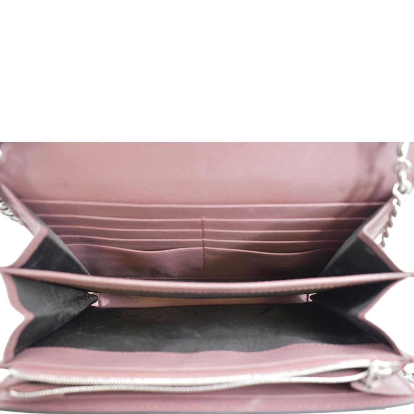 GUCCI Dionysus Blooms GG Supreme Crossbody Chain Wallet Pink 401231