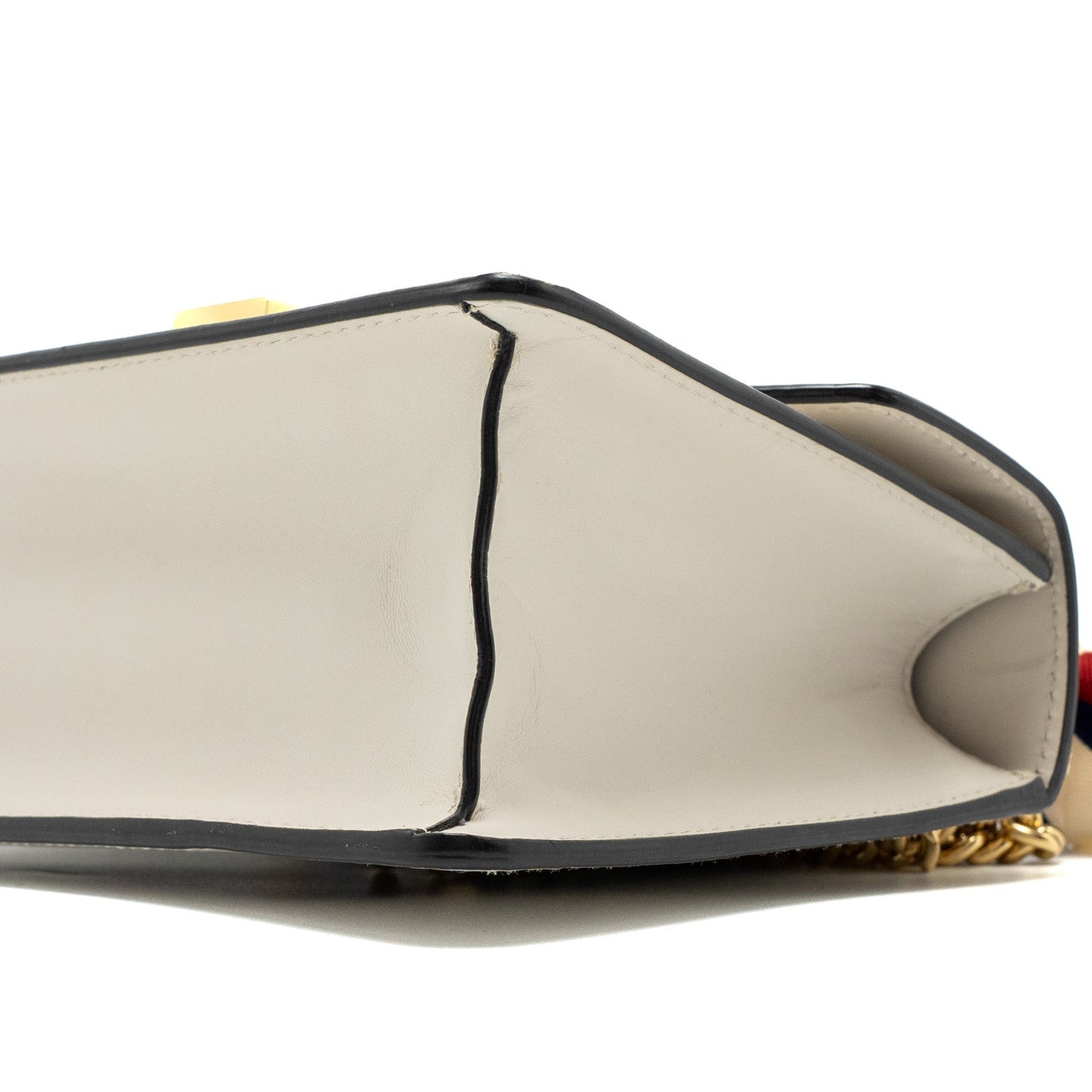 Gucci Mini Sylvie Chain Bag Calfskin White/Multicolour
