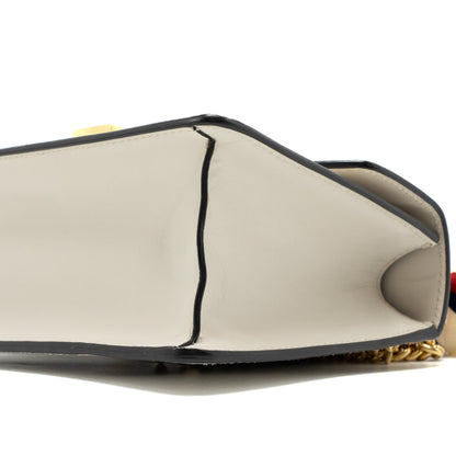 Gucci Mini Sylvie Chain Bag Calfskin White/Multicolour