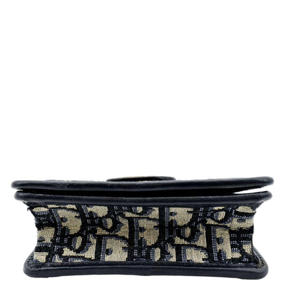 CHRISTIAN DIOR Montaigne Oblique Jacquard Pouch Navy Blue
