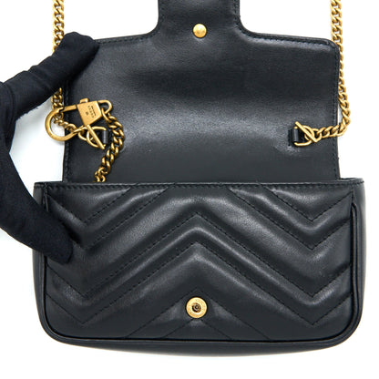 Gucci GG Marmont Super Mini Bag Calfskin Black