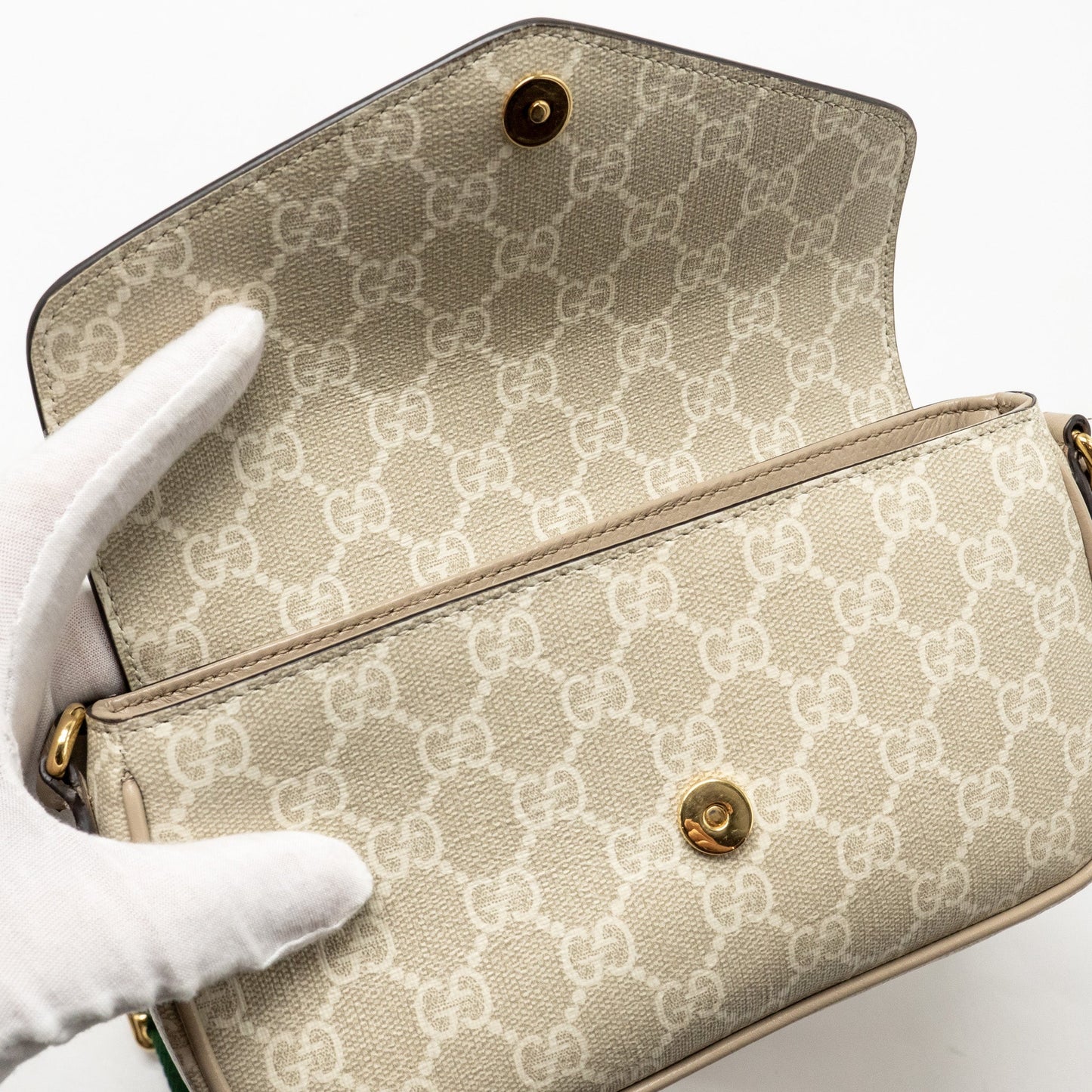 Gucci Ophidia Mini Bag GG Supreme Canvas Beige/Oatmeal