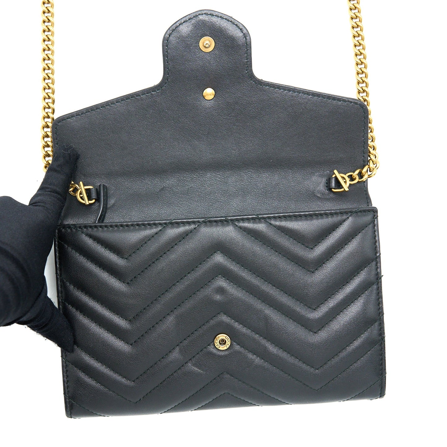 Gucci Marmont Wallet On Chain Black