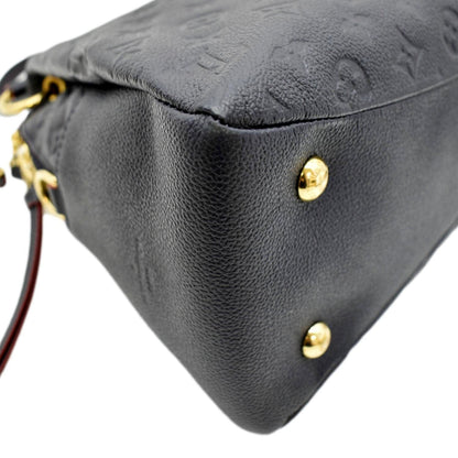 LOUIS VUITTON Ponthieu PM Empreinte Leather Shoulder Bag Navy Blue