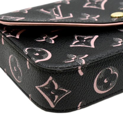 LOUIS VUITTON Felicie Strap & Go Monogram Canvas Crossbody Bag Black