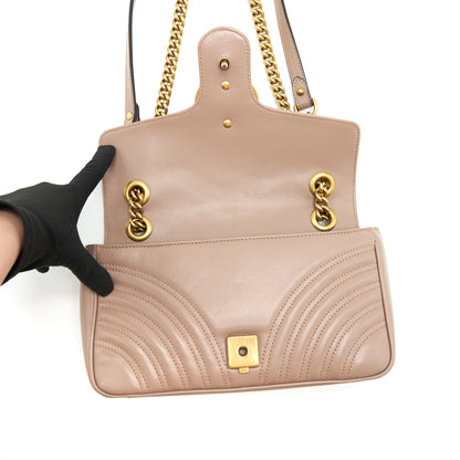 Gucci Marmont Small Dusty Pink matelassé shoulder bag