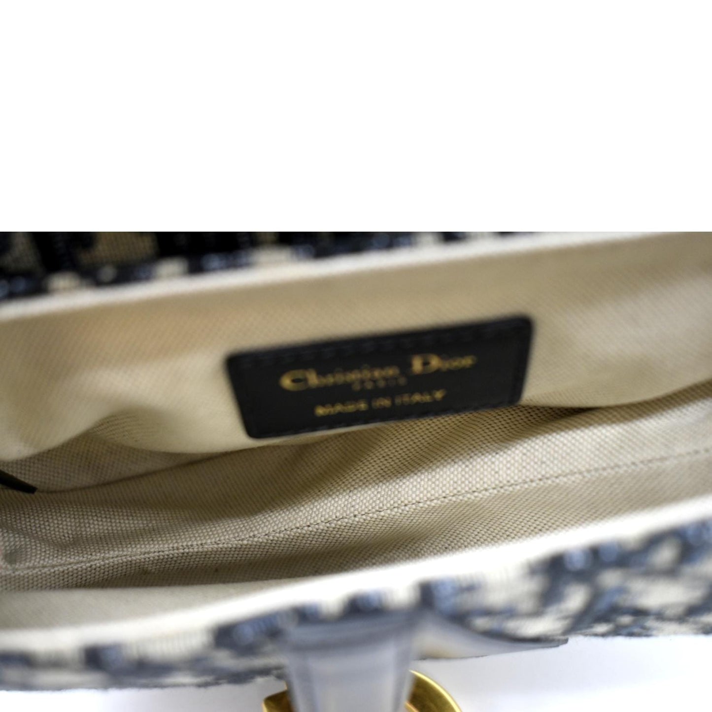 CHRISTIAN DIOR Saddle Mini Oblique Jacquard Crossbody Bag Multicolor