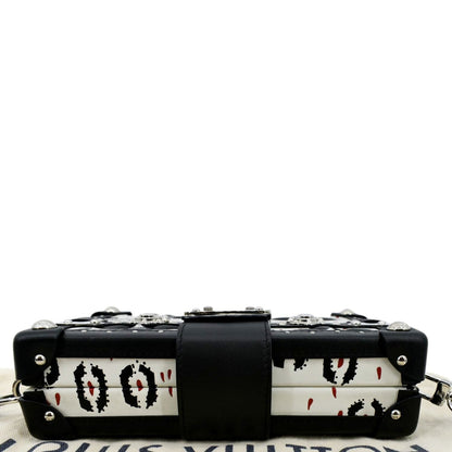 LOUIS VUITTON Petite Malle Graphic Print Leather Crossbody Bag Black/Multicolor