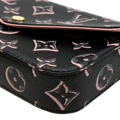 LOUIS VUITTON Felicie Strap & Go Monogram Canvas Crossbody Bag Black