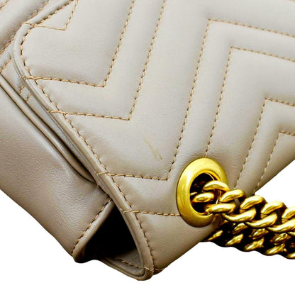 GUCCI GG Marmont Medium Matelasse Shoulder Bag Dusty Pink 443496