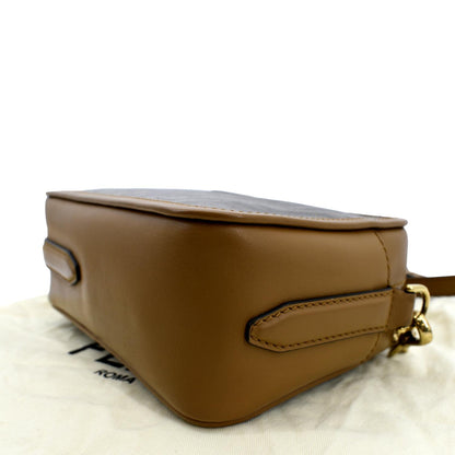 FENDI FF Fabric Crossbody Camera Bag Tan