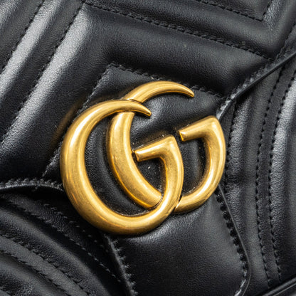 Gucci Small GG Marmont Shoulder Bag calfskin Black