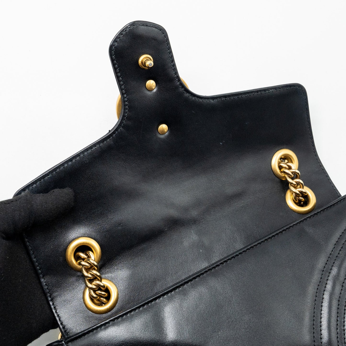 Gucci Small GG Marmont Shoulder Bag calfskin Black