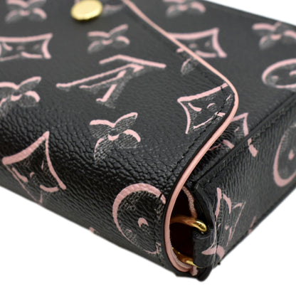LOUIS VUITTON Felicie Strap & Go Monogram Canvas Crossbody Bag Black