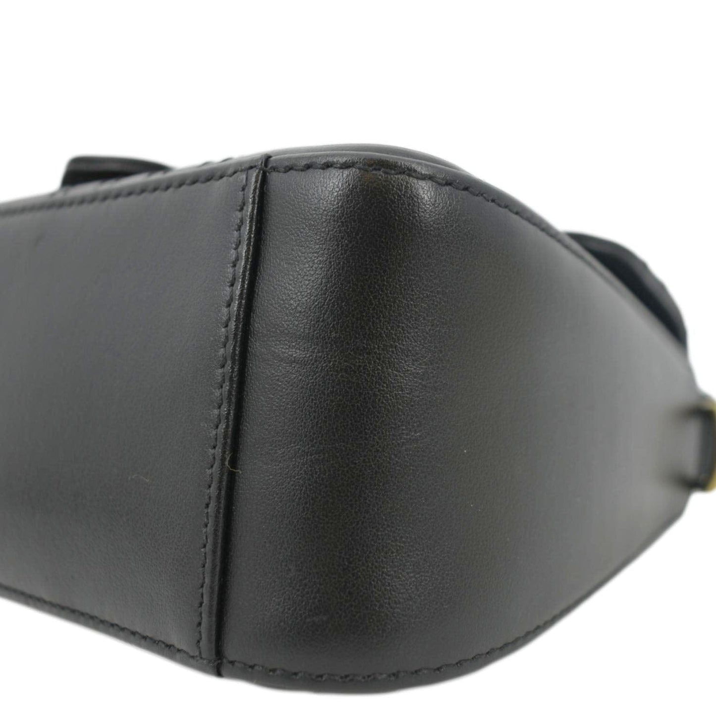 GUCCI GG Marmont Leather Top Handle Crossbody Bag Black 547260