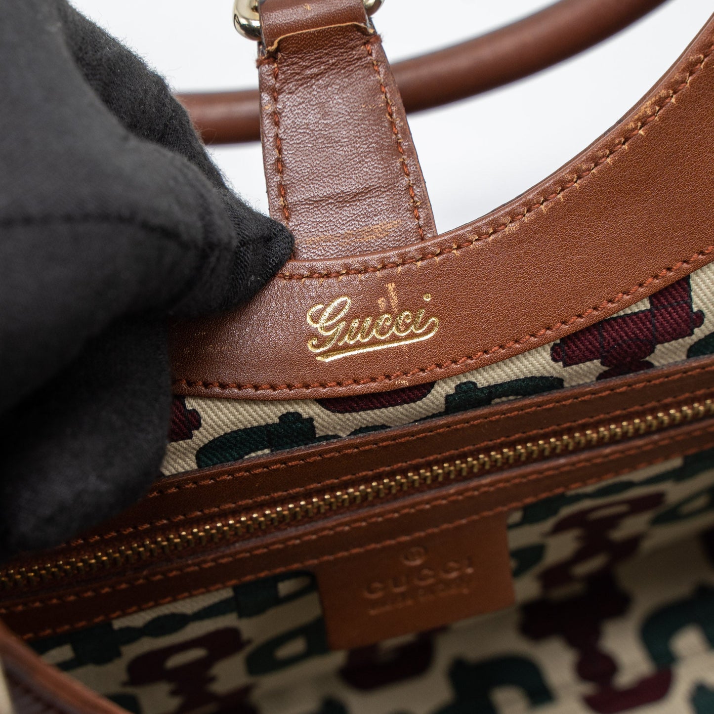 Gucci Vintage Jackie Bag GG Supreme Calfskin Brown