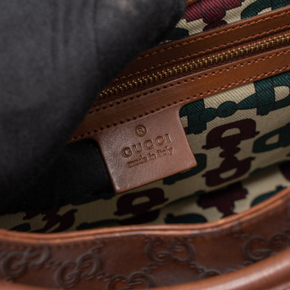 Gucci Vintage Jackie Bag GG Supreme Calfskin Brown