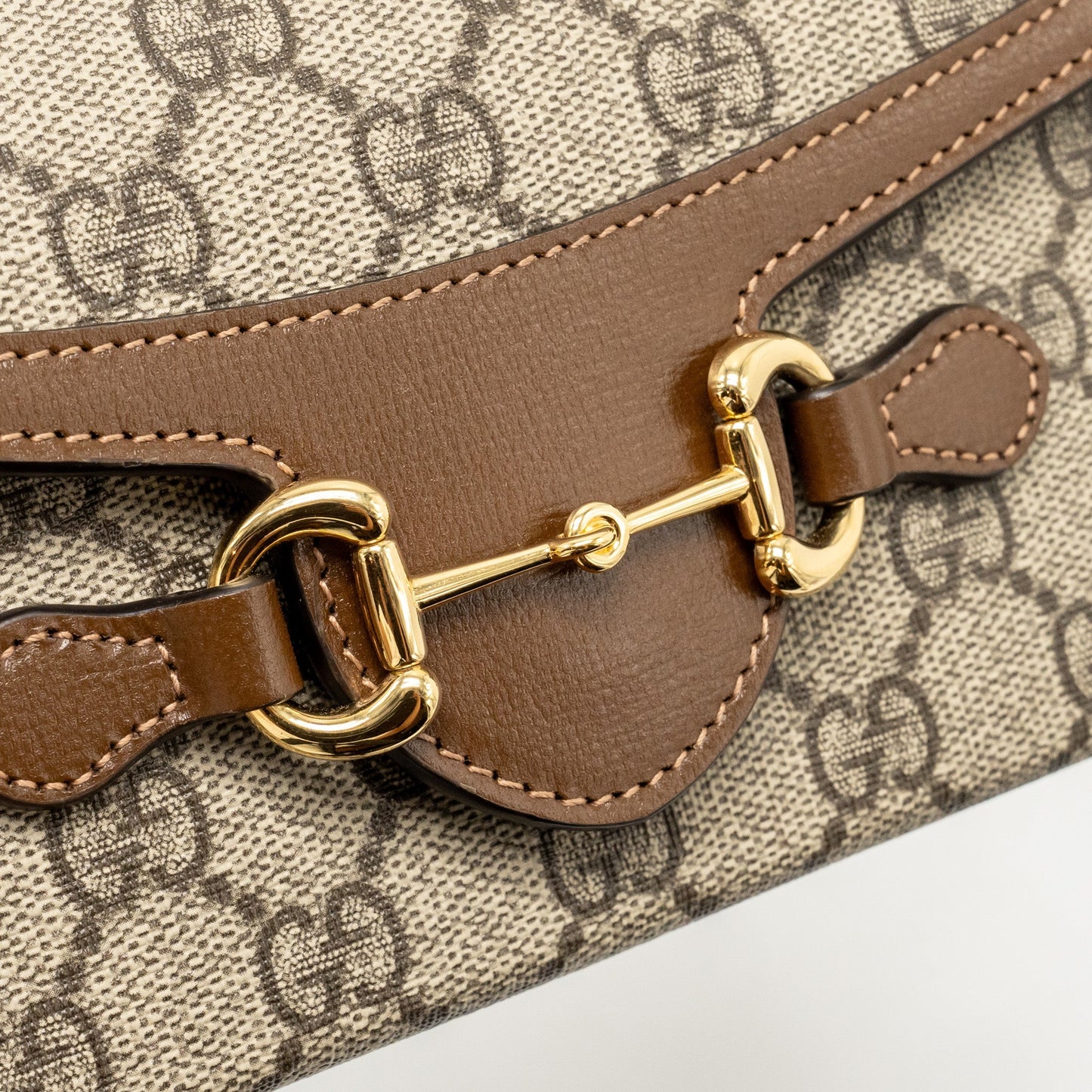 Gucci Horsebit 1955 Mini Bag GG Supreme Canvas Beige/Dark Brown