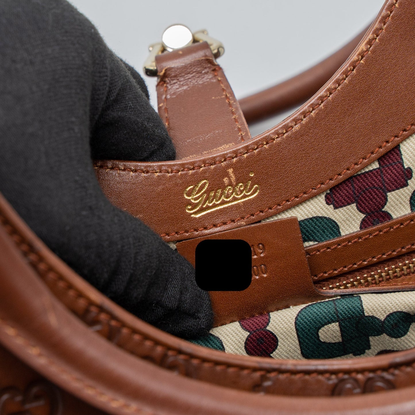 Gucci Vintage Jackie Bag GG Supreme Calfskin Brown