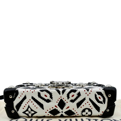 LOUIS VUITTON Petite Malle Graphic Print Leather Crossbody Bag Black/Multicolor