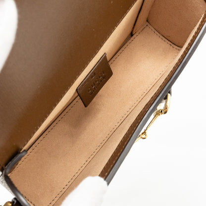 Gucci Horsebit 1955 Mini Bag GG Supreme Canvas Beige/Dark Brown