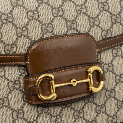 Gucci Horsebit 1955 Shoulder Bag GG Supreme Canvas / Leather Brown