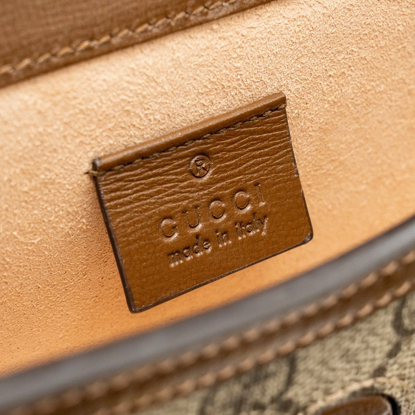 Gucci Horsebit 1955 Mini Bag GG Supreme Canvas Beige/Dark Brown