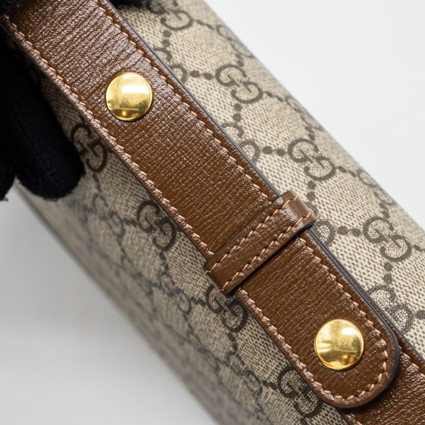 Gucci Horsebit 1955 Shoulder Bag GG Supreme Canvas / Leather Brown
