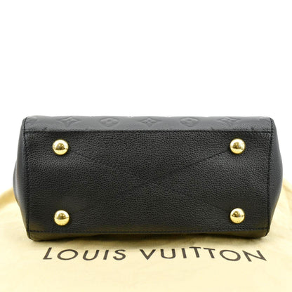 LOUIS VUITTON Montaigne BB Monogram Empreinte Leather Satchel Bag Black