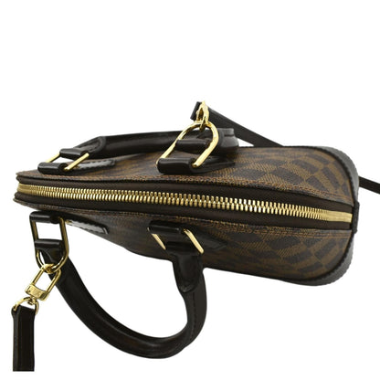 LOUIS VUITTON Alma BB Damier Ebene Satchel Crossbody Bag Brown