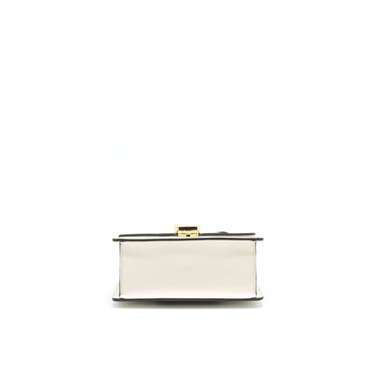 GUCCI SYLVIE MINI LEATHER CHAIN BAG IN WHITE
