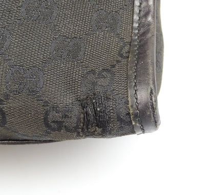 Gucci Vintage Black GG Short Strap Shoulder Bag