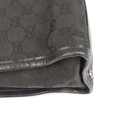 Gucci Vintage Black GG Short Strap Shoulder Bag