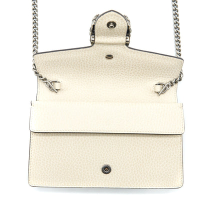Gucci Super Mini Dionysus Calfskin White Ruthenium Hardware