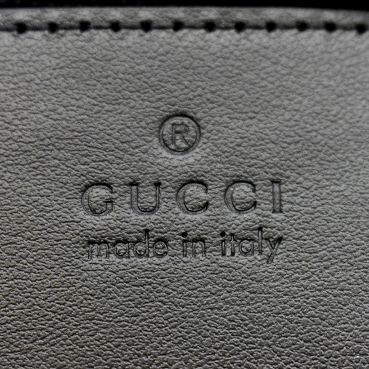 GUCCI GG Marmont Matelasse Chevron Leather Shoulder Bag Black 739166