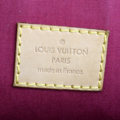 LOUIS VUITTON Alma GM Monogram Vernis Leather Satchel Bag Red