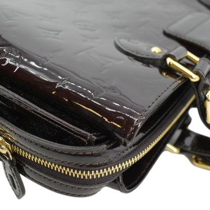 LOUIS VUITTON Melrose Avenue Monogram Vernis Leather Satchel Bag Amarante