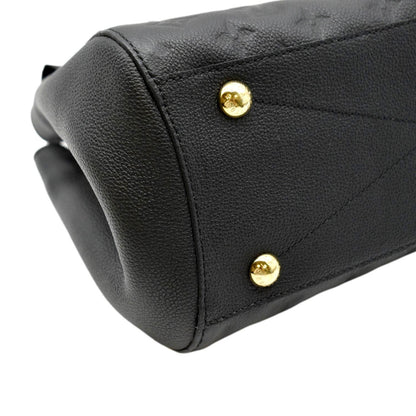 LOUIS VUITTON Montaigne MM Monogram Empreinte Satchel Bag Black
