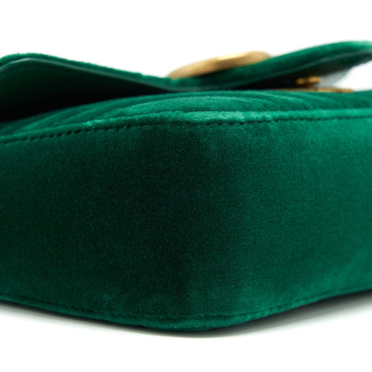 Gucci mini marmont Bag Velvet Green