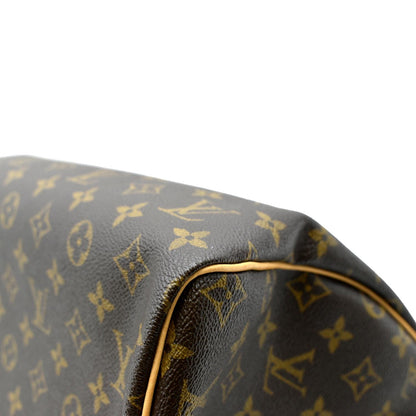 LOUIS VUITTON Speedy 30 Monogram Canvas Satchel Bag Brown