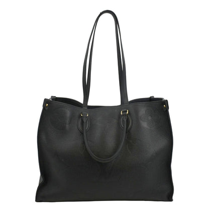 LOUIS VUITTON Onthego GM Monogram Empreinte Leather Tote Bag Black