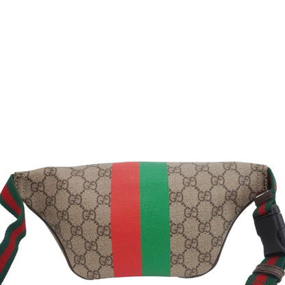 GUCCI Tiger Print GG Supreme Canvas Belt Bag Beige 675181