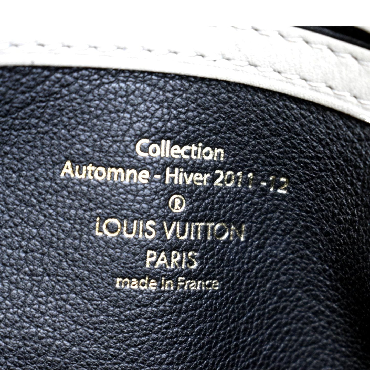 LOUIS VUITTON Lockit Cuir Obsession Leather Satchel Bag Grey