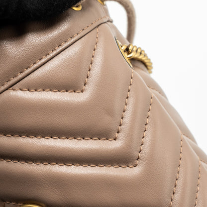 Gucci GG Marmont Mini Bucket Bag Beige