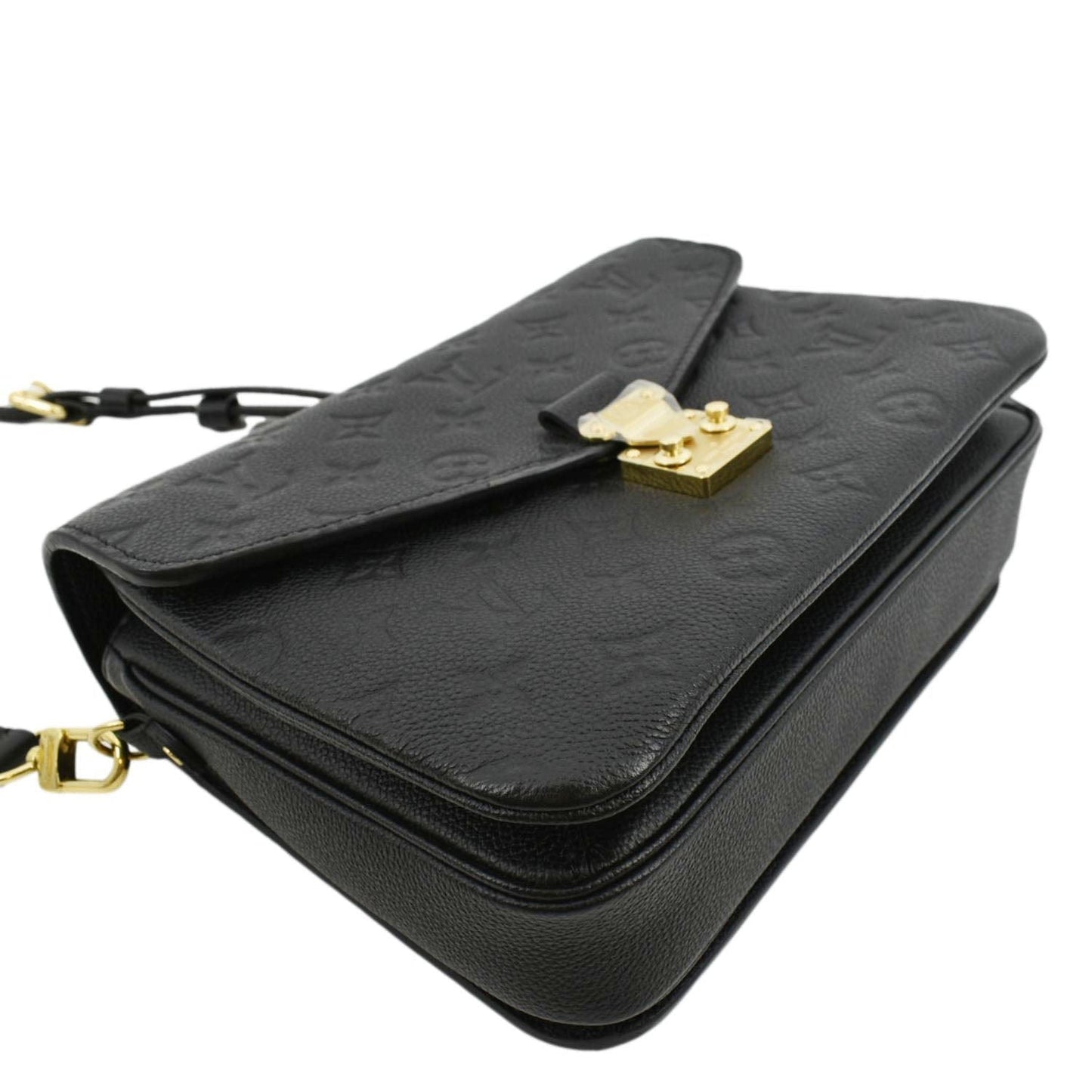 LOUIS VUITTON Metis Pochette Empreinte Leather Crossbody Bag Black