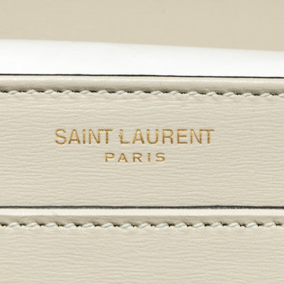 Saint Laurent Small Solferino Satchel Crossbody Bag White GHW