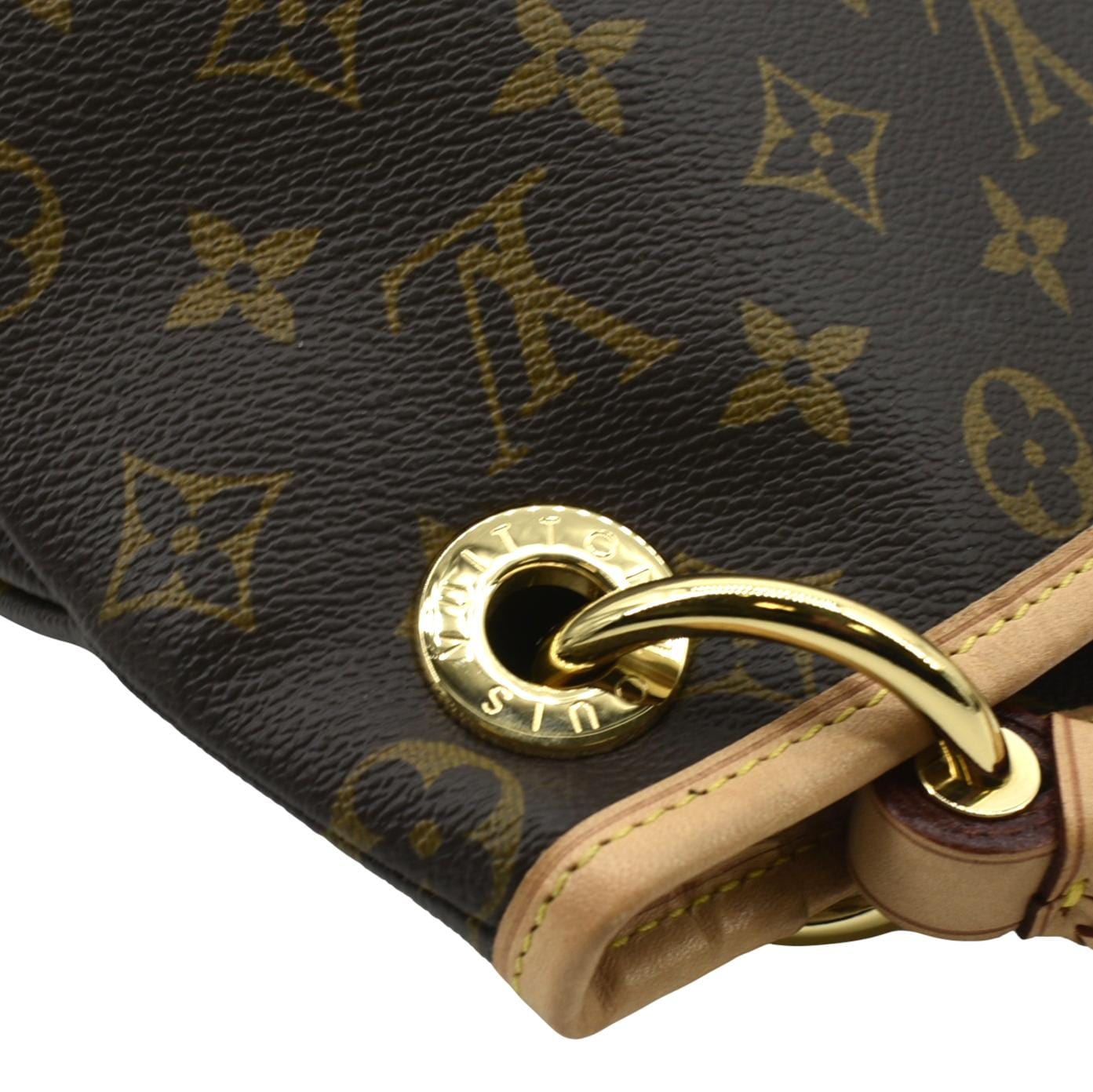 LOUIS VUITTON Artsy MM Monogram Canvas Hobo Bag Brown
